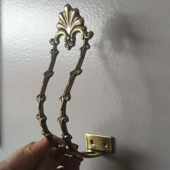 Vintage Brass Hooks Curtain Tie Drapery Holdbacks Wall Mounted Home Decor (2pcs) - Picture 6 of 11